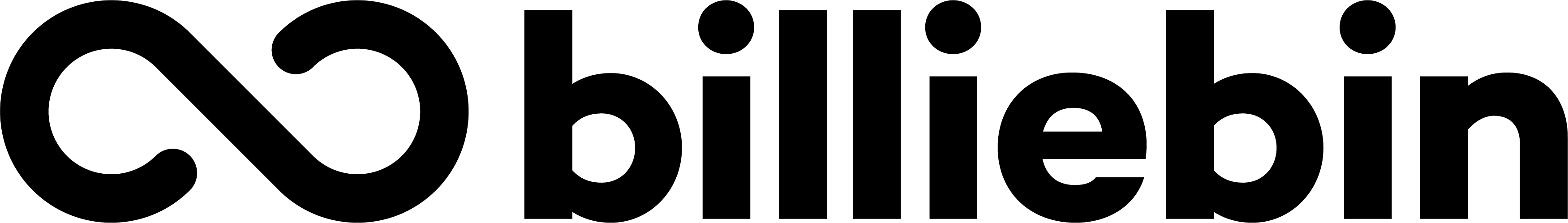 Logo van Billiebin in het zwart